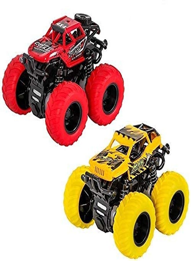 Truvic 4WD Trucks Friction Powered Unbreakable Cars for Kids Big Rubber Tires Baby Boys Super Cars Blaze Truck Children Gift Toys (4 Pcs) - Image 2